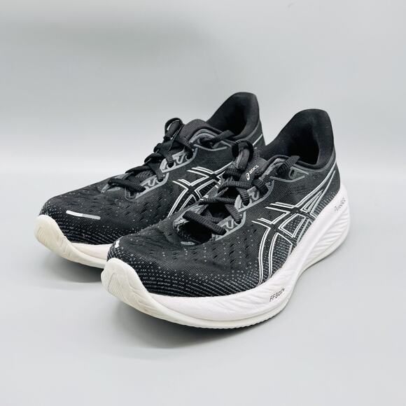 ASICS Shoes Womens 8 Black White GEL Cumulus PureGEL Running Athletic Sneaker - Picture 4 of 12